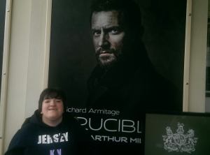 Admiring the poster outside :)