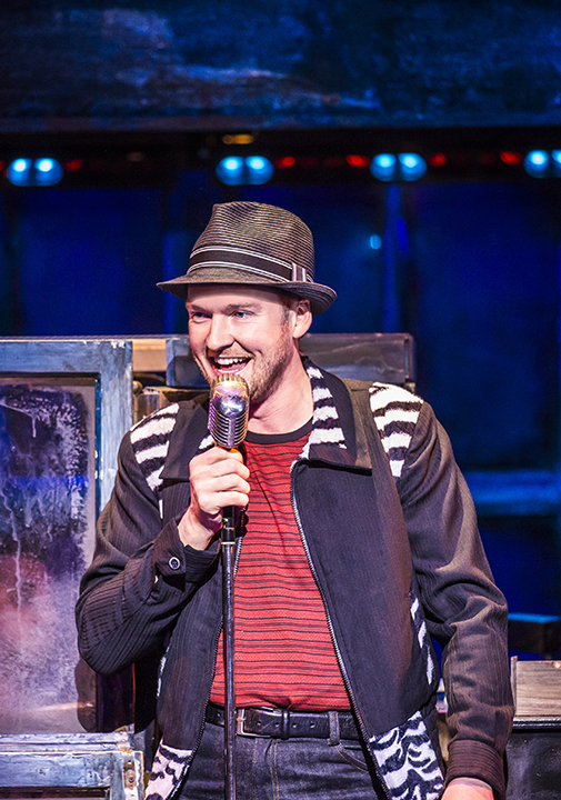 Killian rocks out    (Credit: Johan Persson, from www.memphisthemusical.com)